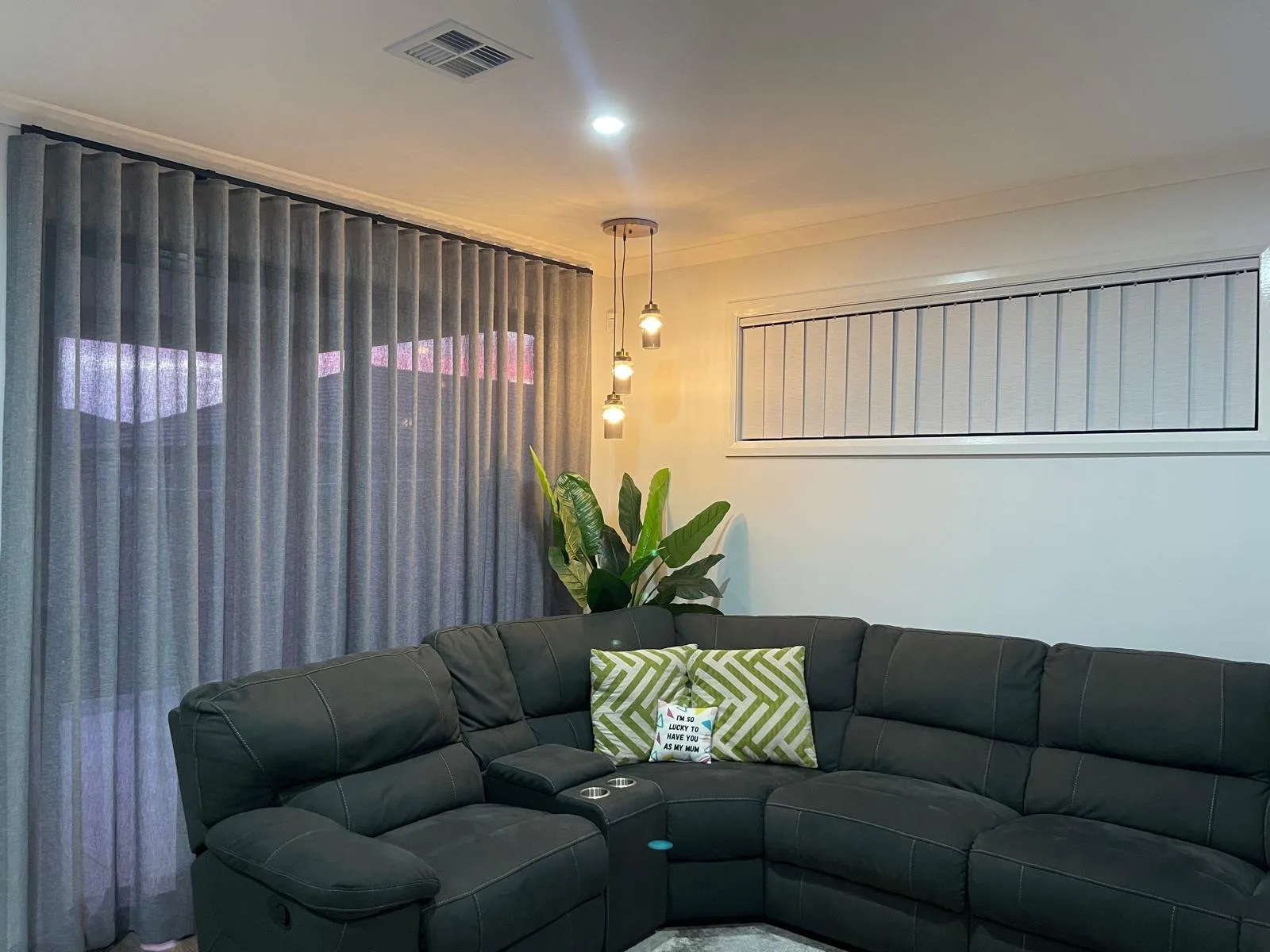 Sheer curtains installed by Galaxy Blinds