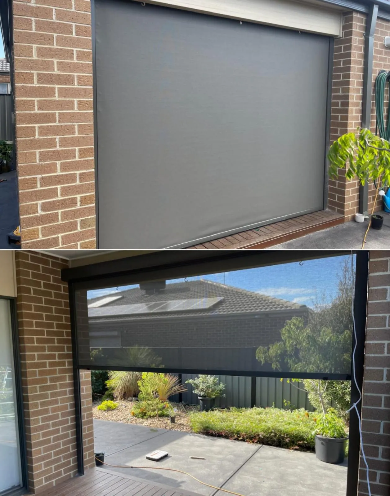 Outdoor blinds installed by Galaxy Blinds